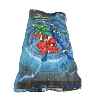 Vintage Power Rangers Super Hero Sleeping Bag Time Force Saban 2001 51"×29"